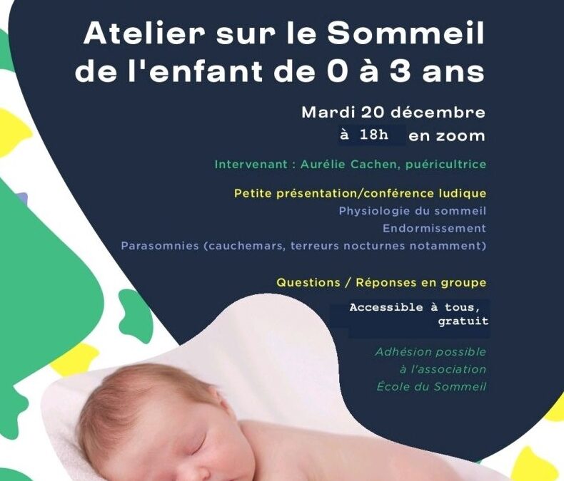 [ Web-conférence ] Atelier sur le sommeil de l’enfant de 0 à 3 ans