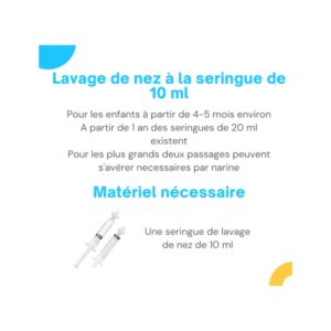 Laver nez enfant seringue